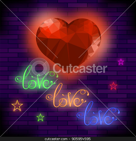 To use this stock image in your creative project, please select the size you need over to the right and click the "Add to Cart" button.
Your downloaded image will come with the Cutcaster watermark removed so don’t worry about the watermark you see on this page. Red Neon Love Sign stock vector clipart, Red Neon Love Sign on Brick Background by valeo5