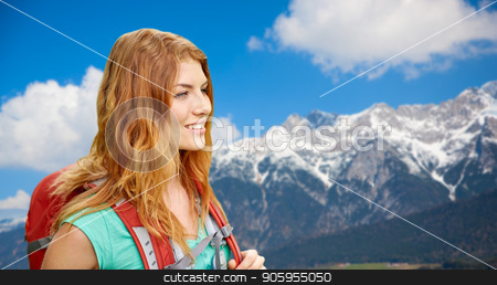 To use this stock image in your creative project, please select the size you need over to the right and click the "Add to Cart" button.
Your downloaded image will come with the Cutcaster watermark removed so don’t worry about the watermark you see on this page. smiling woman with backpack over alps mountains stock photo, adventure, travel, tourism, hike and people concept - smiling young woman with backpack over alps mountains background by Syda Productions