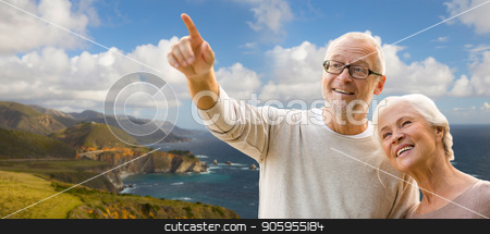 To use this stock image in your creative project, please select the size you need over to the right and click the "Add to Cart" button.
Your downloaded image will come with the Cutcaster watermark removed so don’t worry about the watermark you see on this page. happy senior couple over big sur coast stock photo, old age, tourism, travel and people concept - happy senior couple over bixby creek bridge on big sur coast of california background by Syda Productions