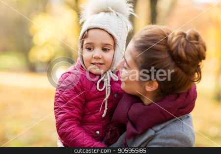 To use this stock image in your creative project, please select the size you need over to the right and click the "Add to Cart" button.
Your downloaded image will come with the Cutcaster watermark removed so don’t worry about the watermark you see on this page. happy mother with little daughter at autumn park stock photo, family, season and people concept - happy mother holding little daughter at autumn park by Syda Productions