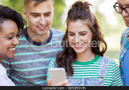 To use this stock image in your creative project, please select the size you need over to the right and click the "Add to Cart" button.
Your downloaded image will come with the Cutcaster watermark removed so don’t worry about the watermark you see on this page. group of happy friends with smartphone outdoors stock photo, friendship, technology and international concept - group of happy smiling with smartphone outdoors by Syda Productions