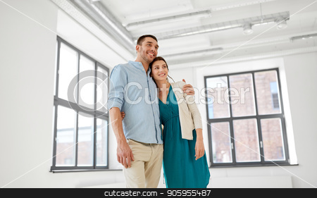 To use this stock image in your creative project, please select the size you need over to the right and click the "Add to Cart" button.
Your downloaded image will come with the Cutcaster watermark removed so don’t worry about the watermark you see on this page. happy couple hugging at new home stock photo, mortgage, people and real estate concept - happy couple hugging at new home by Syda Productions