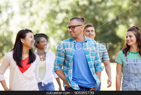 To use this stock image in your creative project, please select the size you need over to the right and click the "Add to Cart" button.
Your downloaded image will come with the Cutcaster watermark removed so don’t worry about the watermark you see on this page. group of happy international friends in park stock photo, people, friendship and international concept - group of happy friends walking in park by Syda Productions
