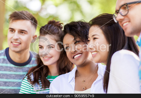 To use this stock image in your creative project, please select the size you need over to the right and click the "Add to Cart" button.
Your downloaded image will come with the Cutcaster watermark removed so don’t worry about the watermark you see on this page. group of happy smiling friends outdoors stock photo, people, friendship and international concept - group of happy smiling friends outdoors by Syda Productions