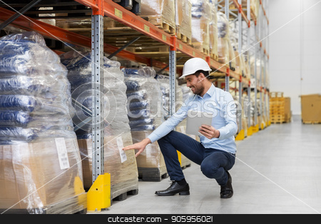 To use this stock image in your creative project, please select the size you need over to the right and click the "Add to Cart" button.
Your downloaded image will come with the Cutcaster watermark removed so don’t worry about the watermark you see on this page. happy businessman with tablet pc at warehouse stock photo, wholesale, logistic business, export and people concept - happy businessman in helmet with tablet pc computer checking goods at warehouse by Syda Productions