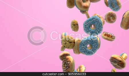 To use this stock image in your creative project, please select the size you need over to the right and click the "Add to Cart" button.
Your downloaded image will come with the Cutcaster watermark removed so don’t worry about the watermark you see on this page. 3D render Different donuts on a pink background stock photo, 3D render Different donuts on a pink background 4K by bigcity31