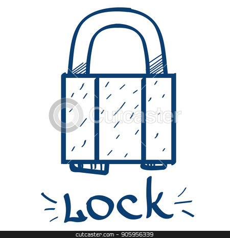 To use this stock image in your creative project, please select the size you need over to the right and click the "Add to Cart" button.
Your downloaded image will come with the Cutcaster watermark removed so don’t worry about the watermark you see on this page. Lock icon. Design elements in hand drawn style stock vector clipart, Lock icon. Design elements in hand drawn style. by Filipp Efanov