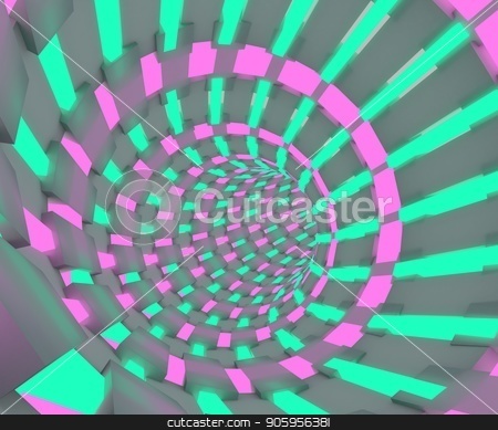 To use this stock image in your creative project, please select the size you need over to the right and click the "Add to Cart" button.
Your downloaded image will come with the Cutcaster watermark removed so don’t worry about the watermark you see on this page. Sci-fi illustration of a flight through tunnel. Neon tube 3D render design stock photo, Sci-fi illustration of a flight through tunnel. Neon tube 3D render design. by T-flex