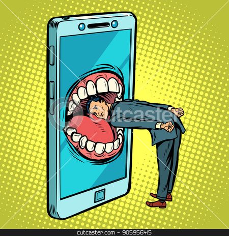 To use this stock image in your creative project, please select the size you need over to the right and click the "Add to Cart" button.
Your downloaded image will come with the Cutcaster watermark removed so don’t worry about the watermark you see on this page. Dangerous phone, look online and the Internet stock vector clipart, Dangerous phone, look online and the Internet. Comic cartoon pop art retro vector illustration drawing by rogistok
