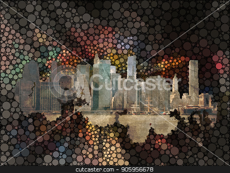 To use this stock image in your creative project, please select the size you need over to the right and click the "Add to Cart" button.
Your downloaded image will come with the Cutcaster watermark removed so don’t worry about the watermark you see on this page. Manhattan stock photo, New York on abstract background. by Bruce Rolff