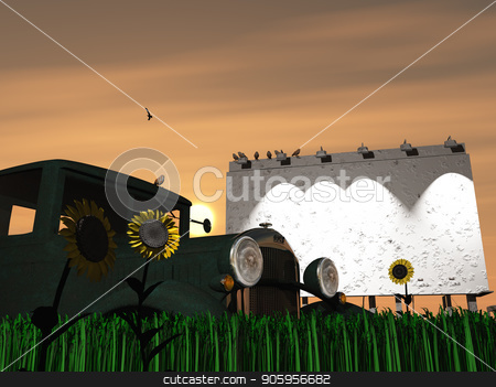 To use this stock image in your creative project, please select the size you need over to the right and click the "Add to Cart" button.
Your downloaded image will come with the Cutcaster watermark removed so don’t worry about the watermark you see on this page. Old rusting truck and billboard stock photo, Old rusting truck and billboard in green field by Bruce Rolff