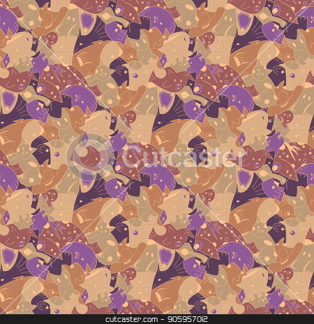 To use this stock image in your creative project, please select the size you need over to the right and click the "Add to Cart" button.
Your downloaded image will come with the Cutcaster watermark removed so don’t worry about the watermark you see on this page. Bright background with fantastic creatures. stock vector clipart, Bright background with fantastic creatures. Seamless pattern with fantazy animals. olored repeating pattern for the background of packaging paper, textiles, websites, wallpaper and other patterned by Heliburcka