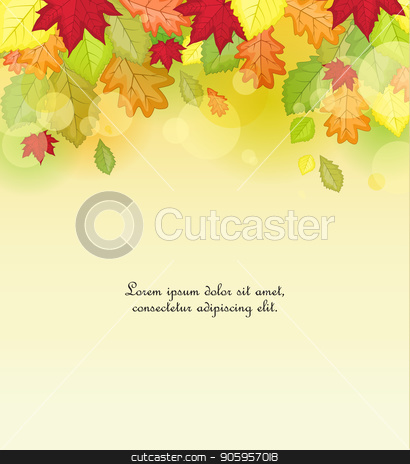 To use this stock image in your creative project, please select the size you need over to the right and click the "Add to Cart" button.
Your downloaded image will come with the Cutcaster watermark removed so don’t worry about the watermark you see on this page. Autumn leaf in colors stock vector clipart, Vector illustration of autumn leaf in colors. Background of natural leaves by Miroslava Hlavacova