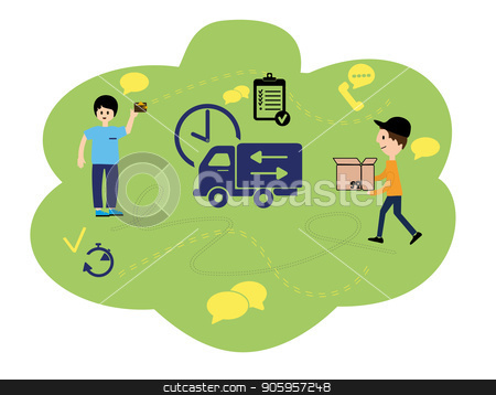To use this stock image in your creative project, please select the size you need over to the right and click the "Add to Cart" button.
Your downloaded image will come with the Cutcaster watermark removed so don’t worry about the watermark you see on this page. Vector illustration, flat style, various shops, discounts, purchase of goods and gifts, the concept of purchase and fast delivery of goods at home courier. Online orders through the Internet stock vector clipart, Vector illustration, flat style, various shops, discounts, purchase of goods and gifts, the concept of purchase and fast delivery of goods at home courier. Online orders through the Internet. by Sergiy Artsaba