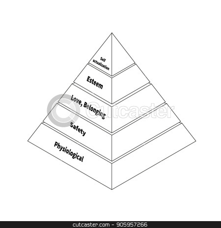 To use this stock image in your creative project, please select the size you need over to the right and click the "Add to Cart" button.
Your downloaded image will come with the Cutcaster watermark removed so don’t worry about the watermark you see on this page. Maslow pyramid with five levels hierarchy of needs on white stock vector clipart, Maslow pyramid with five levels hierarchy of needs isolated on white by Evgeny