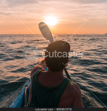 To use this stock image in your creative project, please select the size you need over to the right and click the "Add to Cart" button.
Your downloaded image will come with the Cutcaster watermark removed so don’t worry about the watermark you see on this page. Kayaking. Man With kayak paddle at sunset sea Rowing to the Sun. stock photo, Kayaking. Man in cap With kayak paddle at sunset sea Rowing to the Sun. by Gideon Ikigai