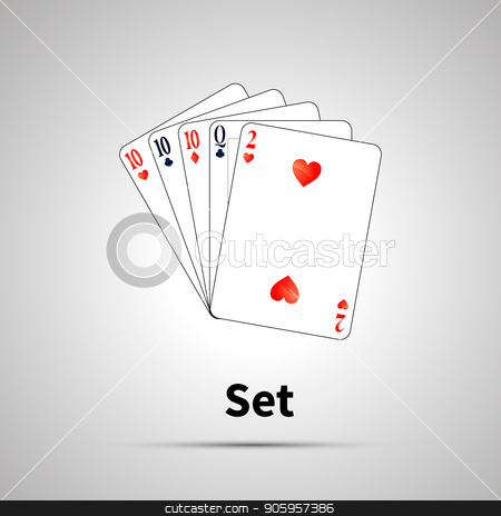 To use this stock image in your creative project, please select the size you need over to the right and click the "Add to Cart" button.
Your downloaded image will come with the Cutcaster watermark removed so don’t worry about the watermark you see on this page. Set poker combination with shadow stock vector clipart, Set poker combination with shadow on gray by Evgeny