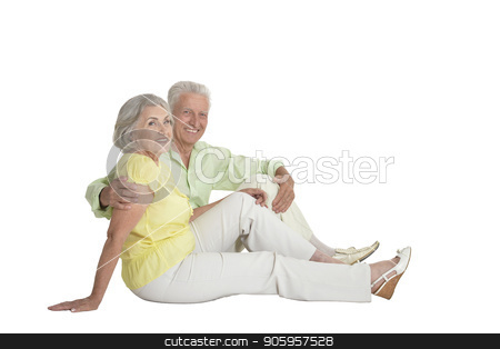 To use this stock image in your creative project, please select the size you need over to the right and click the "Add to Cart" button.
Your downloaded image will come with the Cutcaster watermark removed so don’t worry about the watermark you see on this page. portrait of senior couple hugging stock photo, portrait of senior couple sitting and hugging isolated on white background, full length by Ruslan Huzau