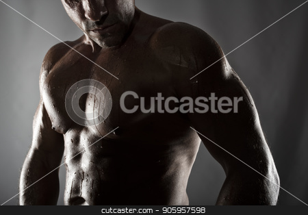 To use this stock image in your creative project, please select the size you need over to the right and click the "Add to Cart" button.
Your downloaded image will come with the Cutcaster watermark removed so don’t worry about the watermark you see on this page. Muscular of a body building trainer man stock photo, Body building trainer shows his power muscles by Federico Caputo