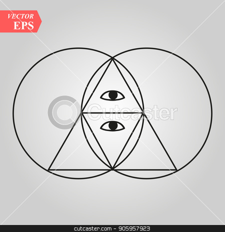 To use this stock image in your creative project, please select the size you need over to the right and click the "Add to Cart" button.
Your downloaded image will come with the Cutcaster watermark removed so don’t worry about the watermark you see on this page. Sacred geometry pyramid with the eye,- vesca piscis -pointed oval figure used as an architectural feature and as an aureole enclosing figures such as Christ or the Virgin Mary in medieval art. stock vector clipart, Sacred geometry pyramid with the eye,- vesca piscis -pointed oval figure used as an architectural feature and as an aureole enclosing figures such as Christ or the Virgin Mary in medieval art. eps10 by elnurbabayev
