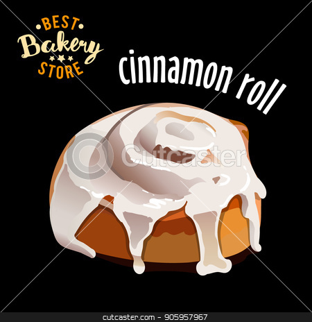 To use this stock image in your creative project, please select the size you need over to the right and click the "Add to Cart" button.
Your downloaded image will come with the Cutcaster watermark removed so don’t worry about the watermark you see on this page. Glazed cinnamon roll isolated on black background vector illustration stock vector clipart, Glazed cinnamon roll isolated on black background vector illustration. by MarySan