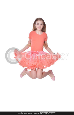 To use this stock image in your creative project, please select the size you need over to the right and click the "Add to Cart" button.
Your downloaded image will come with the Cutcaster watermark removed so don’t worry about the watermark you see on this page. Happy little girl in pink dress jumping stock photo, Happy little girl in pink dress jumping isolated on white background by Ruslan Huzau