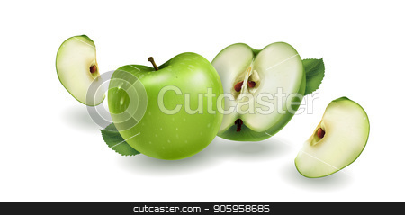 To use this stock image in your creative project, please select the size you need over to the right and click the "Add to Cart" button.
Your downloaded image will come with the Cutcaster watermark removed so don’t worry about the watermark you see on this page. Green apples on a white background stock vector clipart, Realistic green apples on a white background, by ConceptCafe