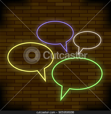 To use this stock image in your creative project, please select the size you need over to the right and click the "Add to Cart" button.
Your downloaded image will come with the Cutcaster watermark removed so don’t worry about the watermark you see on this page. Colorful Speech Bubbles on Brick Background stock vector clipart, Colorful Speech Bubbles on Red Brick Background by valeo5