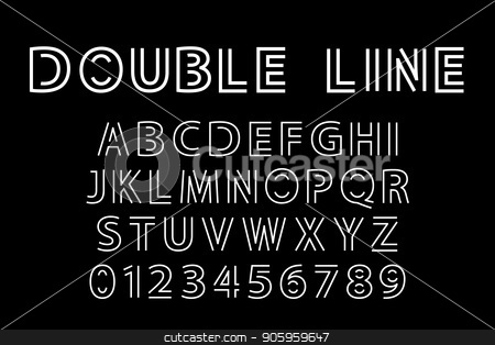 To use this stock image in your creative project, please select the size you need over to the right and click the "Add to Cart" button.
Your downloaded image will come with the Cutcaster watermark removed so don’t worry about the watermark you see on this page. double line font stock vector clipart, Alphabet and double line font. Modern actual vector illustration in line art style. by Evgeniy Dzyuba