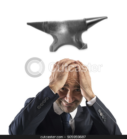 To use this stock image in your creative project, please select the size you need over to the right and click the "Add to Cart" button.
Your downloaded image will come with the Cutcaster watermark removed so don’t worry about the watermark you see on this page. Difficult career in business with falling anvil stock photo, Concept of difficult career in business with falling anvil by Federico Caputo