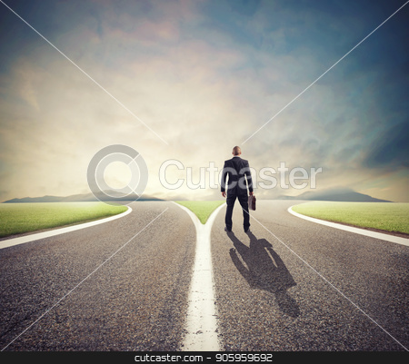 To use this stock image in your creative project, please select the size you need over to the right and click the "Add to Cart" button.
Your downloaded image will come with the Cutcaster watermark removed so don’t worry about the watermark you see on this page. Businessman in front of a crossway must select the right way stock photo, Businessman in front of a crossway must select the right way of success by Federico Caputo