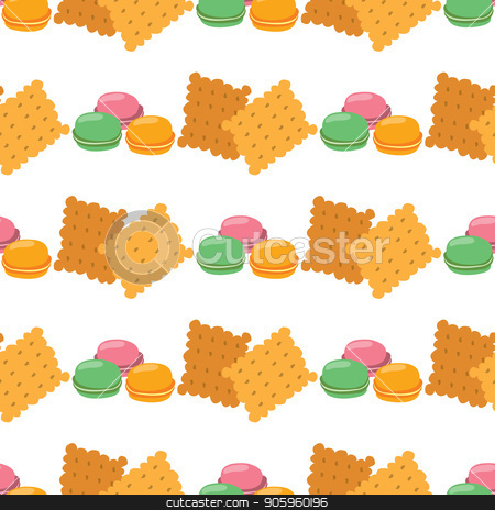 To use this stock image in your creative project, please select the size you need over to the right and click the "Add to Cart" button.
Your downloaded image will come with the Cutcaster watermark removed so don’t worry about the watermark you see on this page. Seamless pattern with illustrations on the theme of coffee. Macaroon and crackers stock vector clipart, Seamless pattern with illustrations on the theme of coffee. Macaroon and crackers. by Filipp Efanov