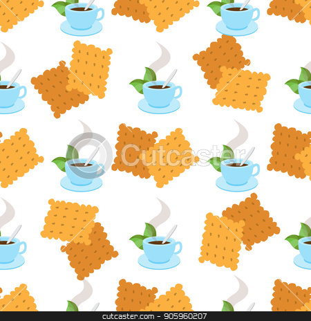 To use this stock image in your creative project, please select the size you need over to the right and click the "Add to Cart" button.
Your downloaded image will come with the Cutcaster watermark removed so don’t worry about the watermark you see on this page. Seamless pattern with illustrations on the theme of coffee. A cup of hot coffee or tea and crackers stock vector clipart, Seamless pattern with illustrations on the theme of coffee. A cup of hot coffee or tea and crackers. by Filipp Efanov