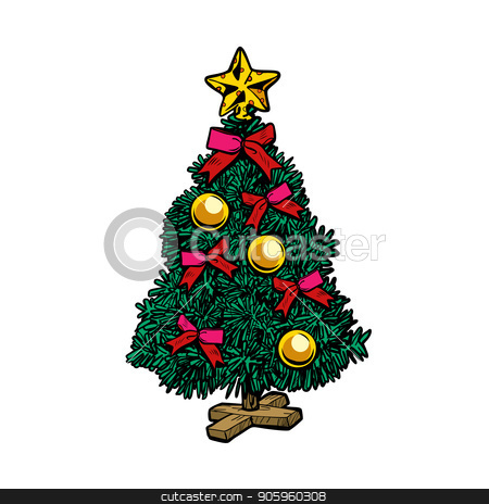 To use this stock image in your creative project, please select the size you need over to the right and click the "Add to Cart" button.
Your downloaded image will come with the Cutcaster watermark removed so don’t worry about the watermark you see on this page. Christmas tree. Isolate on white background stock vector clipart, Christmas tree. New year holidays. Isolate on white background. Pop art retro vector illustration vintage kitsch drawing by studiostoks