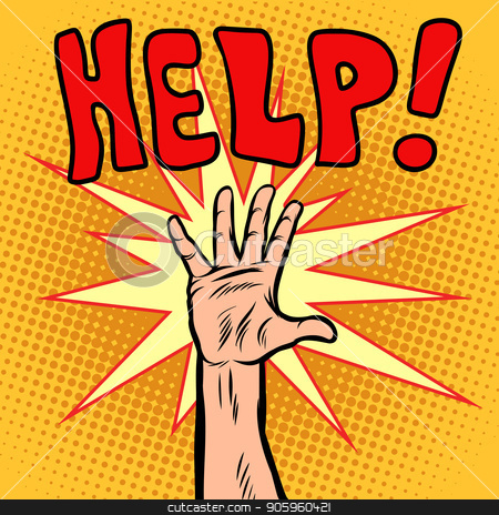 To use this stock image in your creative project, please select the size you need over to the right and click the "Add to Cart" button.
Your downloaded image will come with the Cutcaster watermark removed so don’t worry about the watermark you see on this page. Hand need help stock vector clipart, Hand need help. Comic cartoon pop art retro vector illustration drawing by rogistok