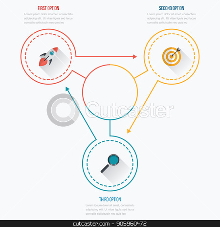 To use this stock image in your creative project, please select the size you need over to the right and click the "Add to Cart" button.
Your downloaded image will come with the Cutcaster watermark removed so don’t worry about the watermark you see on this page. Infographics template 3 options with circle stock vector clipart, Infographics template 3 options with circle. Data and information visualization. Dynamic infographics stylish geometric. element for design business invitations, gift cards, flyers and brochures by Amelisk