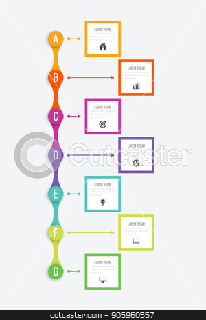 To use this stock image in your creative project, please select the size you need over to the right and click the "Add to Cart" button.
Your downloaded image will come with the Cutcaster watermark removed so don’t worry about the watermark you see on this page. Vector illustration infographics 7 options stock vector clipart, Vector illustration infographics 7 options. Data and information visualization. Dynamic infographics stylish geometric. element for design business invitations, gift cards, flyers and brochures by Amelisk