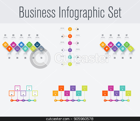 To use this stock image in your creative project, please select the size you need over to the right and click the "Add to Cart" button.
Your downloaded image will come with the Cutcaster watermark removed so don’t worry about the watermark you see on this page. Set with infographics stock vector clipart, Set with infographics. Data and information visualization. Template. Stock vector. Dynamic infographics stylish geometric. element for design business invitations, gift cards, flyers and brochures by Amelisk