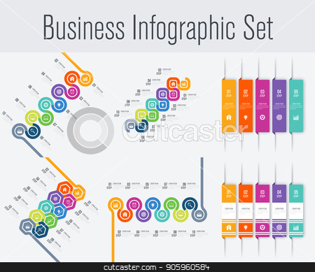 To use this stock image in your creative project, please select the size you need over to the right and click the "Add to Cart" button.
Your downloaded image will come with the Cutcaster watermark removed so don’t worry about the watermark you see on this page. Set with infographics stock vector clipart, Set with infographics. Data and information visualization. Template. Stock vector. Dynamic infographics stylish geometric. element for design business invitations, gift cards, flyers and brochures by Amelisk