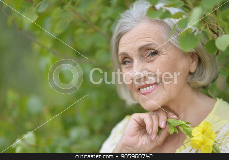 To use this stock image in your creative project, please select the size you need over to the right and click the "Add to Cart" button.
Your downloaded image will come with the Cutcaster watermark removed so don’t worry about the watermark you see on this page. beautiful senior woman stock photo, Portrait of a beautiful senior woman in green park by Ruslan Huzau
