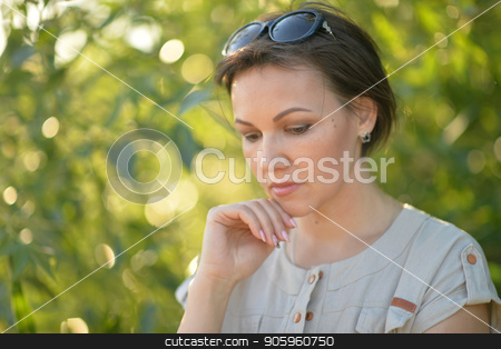 To use this stock image in your creative project, please select the size you need over to the right and click the "Add to Cart" button.
Your downloaded image will come with the Cutcaster watermark removed so don’t worry about the watermark you see on this page. Portrait of sad young woman stock photo, Portrait of beautiful sad young woman outdoors by Ruslan Huzau
