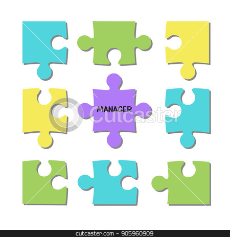 To use this stock image in your creative project, please select the size you need over to the right and click the "Add to Cart" button.
Your downloaded image will come with the Cutcaster watermark removed so don’t worry about the watermark you see on this page. Puzzle team, team leader, manager, project, vector stock vector clipart, Puzzle team, team leader, manager, project, vector by Iryna Chaus