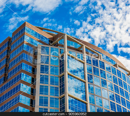 To use this stock image in your creative project, please select the size you need over to the right and click the "Add to Cart" button.
Your downloaded image will come with the Cutcaster watermark removed so don’t worry about the watermark you see on this page. Clouds and Bright Sky Reflected stock photo, A modern office building reflecting sky and clouds by Darryl Brooks