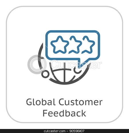To use this stock image in your creative project, please select the size you need over to the right and click the "Add to Cart" button.
Your downloaded image will come with the Cutcaster watermark removed so don’t worry about the watermark you see on this page. Global Customer Feedback Line Icon. stock vector clipart, Global Customer Feedback Line Icon. Client Satisfaction symbol. Customer Relationship Management. Isolated UI element. by Vadym Nechyporenko