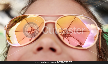 To use this stock image in your creative project, please select the size you need over to the right and click the "Add to Cart" button.
Your downloaded image will come with the Cutcaster watermark removed so don’t worry about the watermark you see on this page. Beautiful young girl in sunglasses with beach umbrella rerlection. stock photo, Beautiful young girl in sunglasses with beach umbrella. rerlection Holidays, travel, vacation and happiness concept. by Alfira Poyarkova