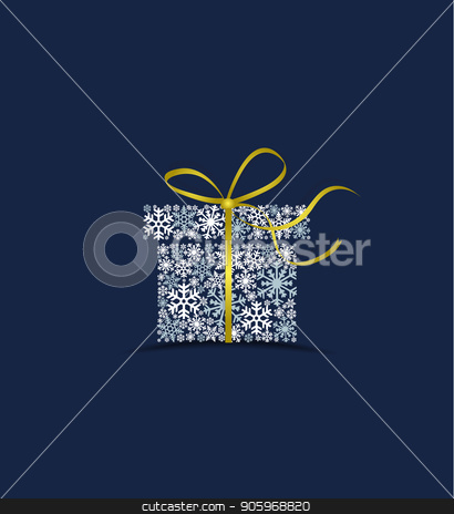 To use this stock image in your creative project, please select the size you need over to the right and click the "Add to Cart" button.
Your downloaded image will come with the Cutcaster watermark removed so don’t worry about the watermark you see on this page. Christmas gift made from snow stock vector clipart, Vector illustration of a Christmas gift made from snow on a blue background. Merry Christmas card with snowflakes by Miroslava Hlavacova