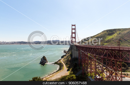 To use this stock image in your creative project, please select the size you need over to the right and click the "Add to Cart" button.
Your downloaded image will come with the Cutcaster watermark removed so don’t worry about the watermark you see on this page. view of golden gate bridge over san francisco bay stock photo, landscape concept - view of golden gate bridge over san francisco bay by Syda Productions