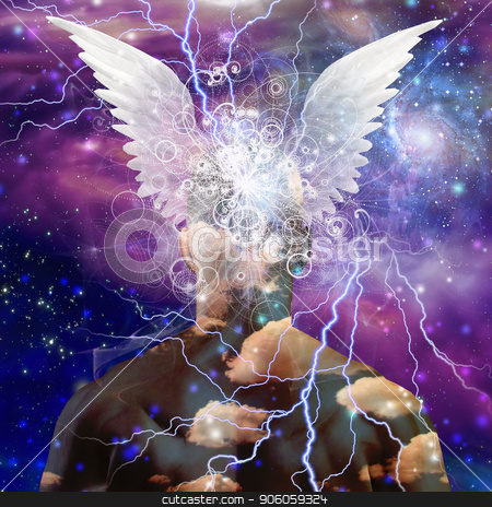 To use this stock image in your creative project, please select the size you need over to the right and click the "Add to Cart" button.
Your downloaded image will come with the Cutcaster watermark removed so don’t worry about the watermark you see on this page. Winged head stock photo, Winged man head on star filled by Bruce Rolff