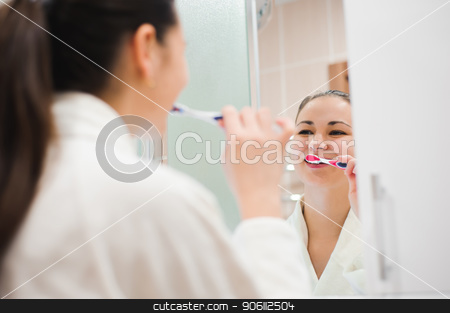 To use this stock image in your creative project, please select the size you need over to the right and click the "Add to Cart" button.
Your downloaded image will come with the Cutcaster watermark removed so don’t worry about the watermark you see on this page. Portrait of young beautiful woman brushing her teeth stock photo, Portrait of young beautiful woman brushing her teeth with toothbrush by Oleksandr Nagaiets