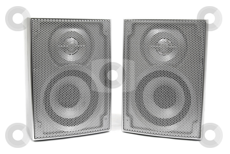 To use this stock image in your creative project, please select the size you need over to the right and click the "Add to Cart" button.
Your downloaded image will come with the Cutcaster watermark removed so don’t worry about the watermark you see on this page. Silver stereo speakers stock photo, Silver stereo speakers on white by John Teeter